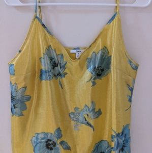 Bar III Yellow Paisley Flower Blouse